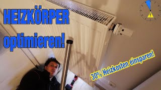 Heizkörper richtig reinigen Vorlauftemperatur reduzieren Energie sparen Bürste und Sauger Wärmepumpe [upl. by Seward471]