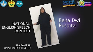 SpeechContest005Belia Dwi Puspita Fostering Tolerance and Respect through Religious Moderation [upl. by Bruis]