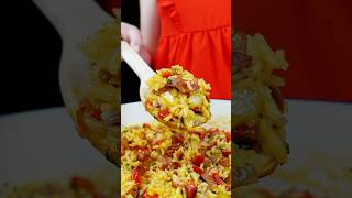 ❤️ Chorizo Rice ASMR shorts [upl. by Orms154]