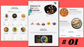 Responsive food website in html css javaScript bootstrap 1 coding website [upl. by Sina780]