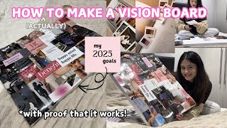 how to actually make a vision board for 2025 WITH PROOF THAT IT WORKS [upl. by Nadaba661]