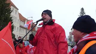 Warnstreik vor den Toren von Bombardier in Bautzen [upl. by Jegger]