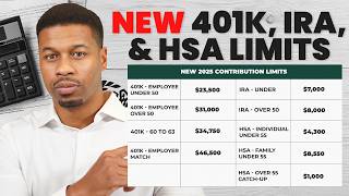 IRS Releases NEW 2025 401K IRA and HSA Limits What You Need To Know [upl. by Lativa487]