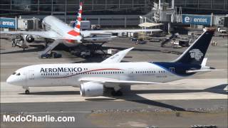 Primer vuelo a Chile de Aeroméxico con Boeing 787 Dreamliner [upl. by Aneleairam]