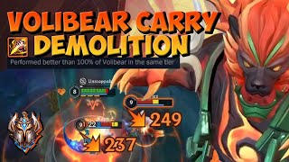 WILD RIFT VOLIBEAR JUNGLE  DEMOLITION 100 CARRY [upl. by Yahiya]