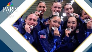 Two Washington locals help USA win first artistic swimming team medal in 20 years [upl. by Attegroeg]