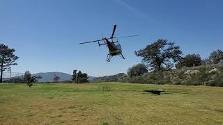 Enstrom 480B Helicopter landing [upl. by Ainod]