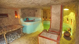 2 Man Digs a Hole in a Mountain Build Amazing Apartment Underground [upl. by Yllier871]