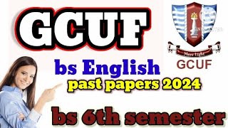 Bs English 6th semester  GCUF  past paper affiliate collegesbsexamslove [upl. by Tecil]