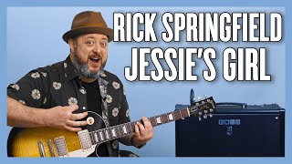 Rick Springfield Jessies Girl Guitar Lesson  Tutorial [upl. by Ilek402]