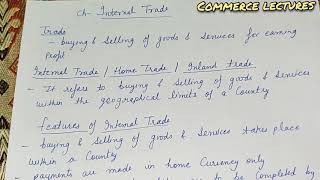 trade  internal trade  features of internal trade  home trade  inland trade  class 11 bst [upl. by Otrebide539]