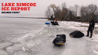 Lake Simcoe Ice Report Holmes Point [upl. by Yarised]