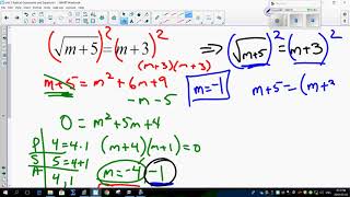 Unit 5 3 7 Solving with Extraneous Roots Using Both a Calculator and Algebra [upl. by Hedvah]