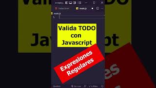 CÓMO validar formularios con JAVASCRIPT y Expresiones Regulares  shorts [upl. by Aierdna727]