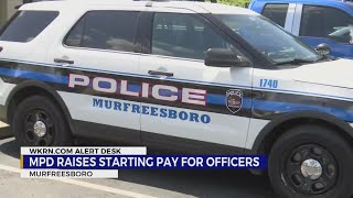 Murfreesboro Police raises starting pay for officers [upl. by Jania]