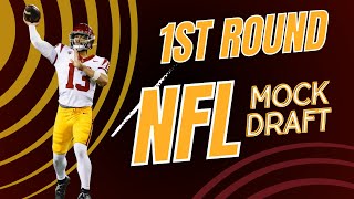 Full 1st Round Mock Draft with trades nfl nfldraft nfldraft2024 [upl. by Louella]