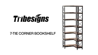 JW0500JW0533JW0532JW0637  Installation Guide  7Tier Corner Bookshelf [upl. by Hedley]