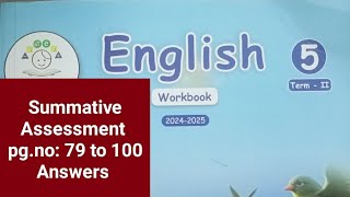 5th std Term2 English workbook summative Assessment key answers pgno79 to 100202425 [upl. by Amehsat]