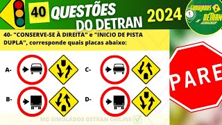 Questões MAIS COBRADAS da Prova teórica do Detran 2024 prova do detran 2024 simuladodetran2024 [upl. by Gisella962]