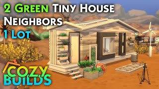 Two Eco Tiny Houses in Different Styles on One Lot 🌱 Only Eco Lifestyle and Moschino Stuff No CC [upl. by Freida]