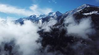 Flyover Hurricane Divide Wallowa Mountains 11282018 [upl. by Orlan]