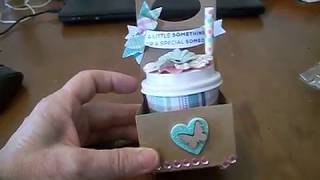 Craft Fair Mini Coffee Cup Gift Card Holder tea holder [upl. by Litha]