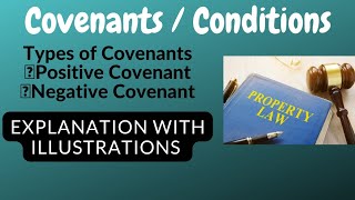 Covenants In Property Law  Types Of Covenants  Detailed Explanation With Illustrations [upl. by Rothwell]