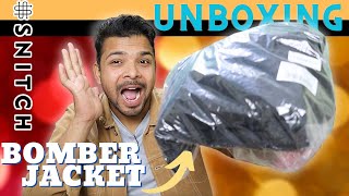 🔥🔥 SNITCH Black Bomber Jacket for men  UNBOXING amp REVIEW  Winter Bomber Jackets For men [upl. by Ignacia]