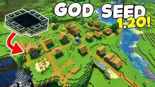 BEST Minecraft 120 Seed  VILLAGE amp STRONGHOLD Pocket Edition [upl. by Lilly416]