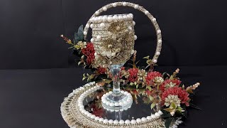 Unique Handmade Dodh Pillai Glass Decor Ideas for Your HomeDIY Dodh Pillai Glasswedding Milk glass [upl. by Linsk]