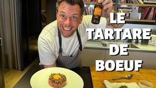 RECETTE DE NORBERT  LE TARTARE DE BOEUF AU COUTEAU [upl. by Lekkim]