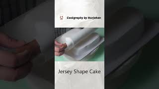 How to cut jersey cake l Jersey cake tutorial youtubeshorts cakedecorating football cake [upl. by Dane982]