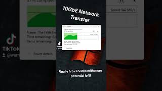 Finally got the 10Gb network transfer speeds up to 76Gbs Not too bad for RJ45 Copper [upl. by Reiners]