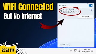 FIX WiFi Connected But No Internet Access On Windows 1011 NEW 2023 [upl. by Turtle949]