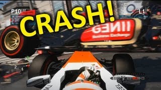 F1 2013 Crash Monaco RED FLAG [upl. by Sisile]