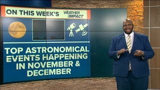 Top astronomical events happening in November and December  WTOL 11 Weather Impact [upl. by Elamef153]