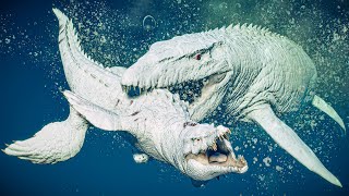 Mosasaurus Albino vs All Albino marine reptiles  Jurassic World Evolution 2 [upl. by Andree228]