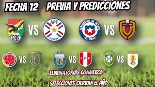 ELIMINATORIAS FECHA  12💢 RESUMEN Y PREDICCION 💢VENEZUELA AHORA O NUNCA [upl. by Atiker346]