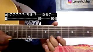 Karz Theme Guitar Lesson  Step By Step Guitar Tabs for Beginners  Shubham Joshi [upl. by Krissy261]