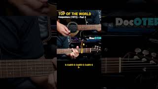 Top Of The World  Carpenters 1972 Easy Guitar Chords Tutorial with Lyrics Part 2 SHORTS REELS [upl. by Oakes]