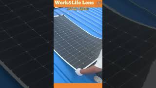 Flexible solar panels install easily on corrugated roofs offering quick setup and versatility [upl. by Cohin]