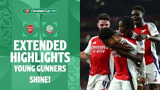 YOUNG GUNNERS SHINE  Arsenal v Bolton Wanderers extended highlights [upl. by Iinde]