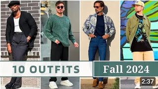 10 fall outfit for man 2024  mans fashion trending fashion outfit casualstyle [upl. by Telfore]