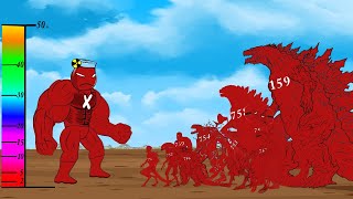 Evolution of POUR 585  Tyranny grows Size Comparison 2023  GODZILLA amp POUR Shorts Cartoon [upl. by Eniamert552]