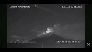 objeto grande y luminosoVolcan Popocatepetl15082024 [upl. by Sasnak]