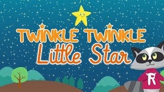 Twinkle Twinkle Little Star • Nursery Rhymes Song with Lyrics • Animated Cartoon for Kids [upl. by Eeima]