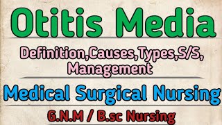 Otitis Media Lecture  Medical Surgical Nursing [upl. by Orfield]