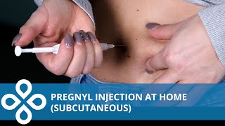 Pregnyl Injection Subcutaneous Home Demonstration [upl. by Meekar309]