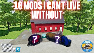 10 MODS I CANT LIVE WITHOUT  Farming Simulator 22 [upl. by Nahtaj]