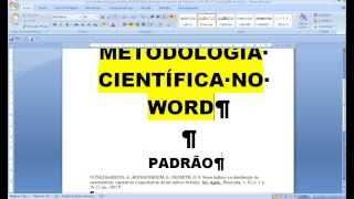 Curso de Metodologia Científica REFERÊNCIAS Word artigo Trabalho Conclusão TCC dissertação tese [upl. by Nasar]